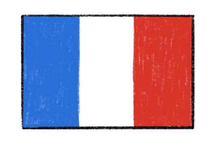 Drawing of the French flag